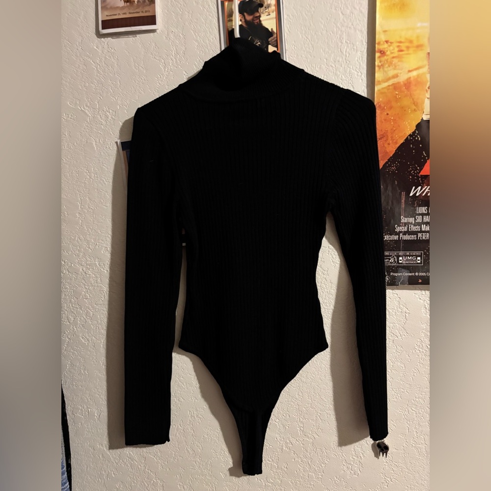 Love Tree Black Long Sleeve Bodysuit